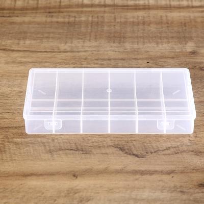 China 6 Compartment Storage Box Plastic Container Jewelry Box Detachable Clear Plastic Divided Organizer for sale