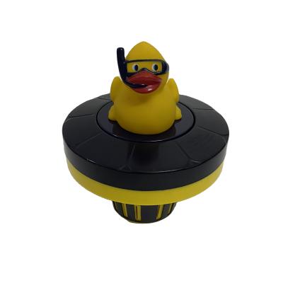 China Easy Install Wholesale Duck Shape Chlorine Holder Floating Chlorine Dispenser For Water Pool Cleaner for sale