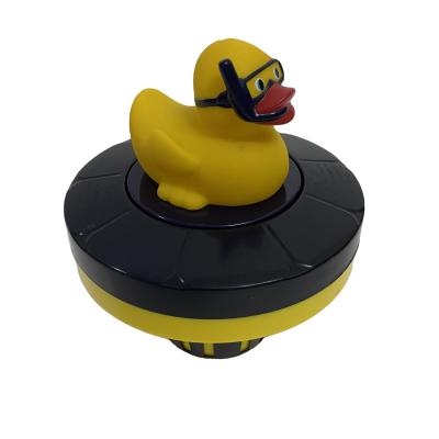 China Easy Install Duck Shape Chlorine Holder Floating Chemical Chlorine Dispenser For Water Pool Cleaner for sale