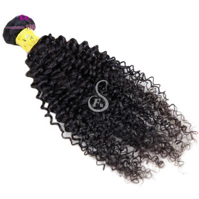 China 2020 FBS High Quality Deep Curly Hair Color Natural Black Closure And Headband for sale