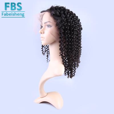 China hot selling 100%virgin hair 100%virgin hair unprocessed deep curly full lace wigs with wholesale price for sale