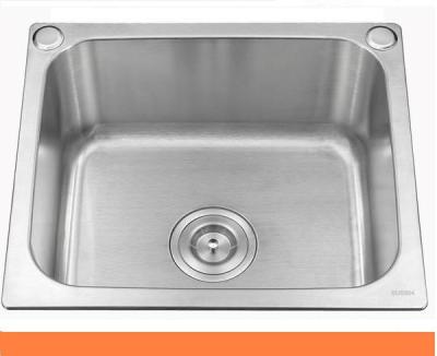 China Without Faucet One Piece Stainless Steel Kitchen Sink for sale