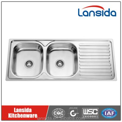 China Without Faucet Double Bowl With Kitchen Sink 12050 Panel for sale