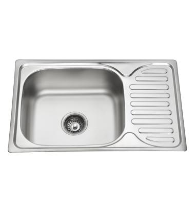 China Without faucet single bowl with board sink 6642 for the kitchen for sale