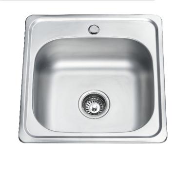 China Without Faucet 4848 Square Sink For Small Kitchen for sale