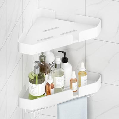 China Wall Mounted Type High Quality Corner Aluminum Shelf Kitchen Shower Rack Household Space Aluminum Shower Shelf for sale