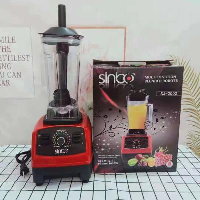 China Factory Sale 2L Capacity Silver Peak Blender Multifunctional Household 3000w 2 in 1 Sinbo Blender for sale