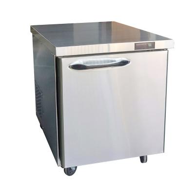 China Single-temperature Redbowl one door stainless steel 830mm height minil beer milk bar under counter commercial refrigerator for sale