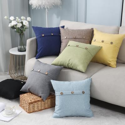 China Wholesale Decorative Pillow Cover Anti-Static Simplicity Pillow Cushion Button Pillow Covers Luxury Cushion Cover for sale