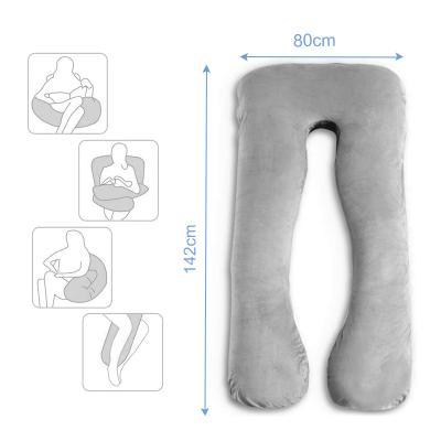 China Custom Therapy Factory Specifications Various C Shape Full Body U Shaped Pregnancy Pillow or Maternity Pillow with Washable Velvet Cover for sale