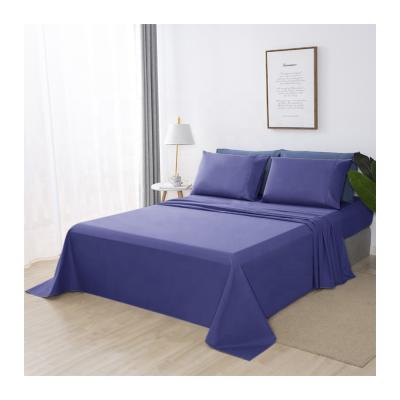 China Nondisposable Home Used 100% Polyester Blue Mens Dirt Proof Bedding 4 Piece Sheet Set for sale