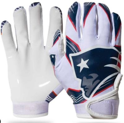 China Custom outdoor sports protective palm american football gloves / american football gloves super-tacky receiver for sale