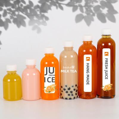 China Bpa Free Juice Plastic Bottle Pet Food Grade Small Moq Clear Body 200ml 250ml 300ml From Juice Drink Maker for sale