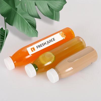 China Professional Empty Plastic Juice Bottle For Storing Homemade Juice Drinks Pet Cold Brew Coffee Smoothies Milk Packaging Bottle for sale