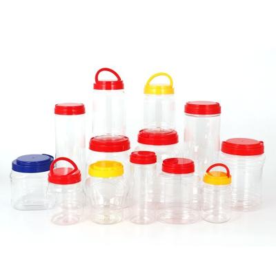 China Juice Drinks New Products Water Bottles Jar Food Grade Pet Plastic Cosmetic Jar With Plastic Cap for sale