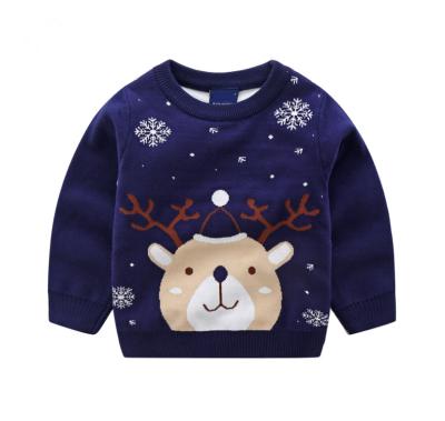 China European and American children's sweater sweater boy's new year clothing anti-pilling plus velvet winter children's anti-pilling sweater for sale