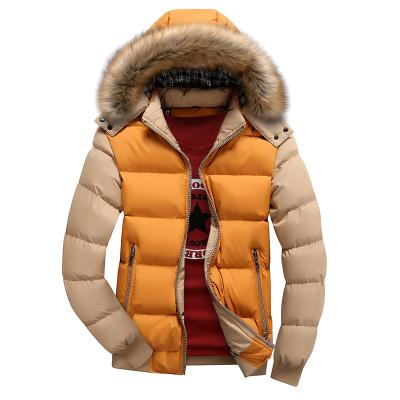 China Hot Selling Anti-Wrinkle Men's Anti-Wrinkle Plus Fleece Jacket Men's Detachable Fur Collar Plus Size Jacket for sale