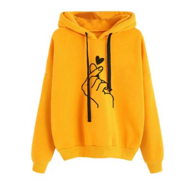 China Refill Casual Loose Breathable Printed Hooded Women's Sweater for sale