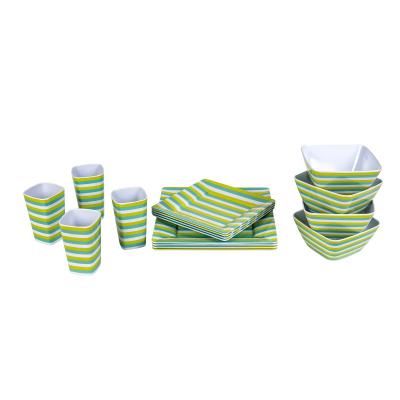 China Cool Design Simplicity Disposable Dinnerware Sets 12pcs Melamine Dinnerware Sets for sale