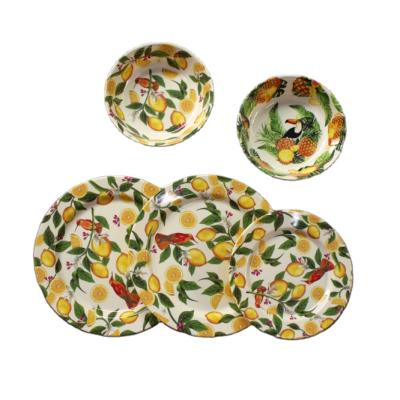 China Disposable Printing Dinnerware Sets Wholesale Modern Dishes Dinnerware Sets And Bowl Melamine Dinnerware Sets for sale