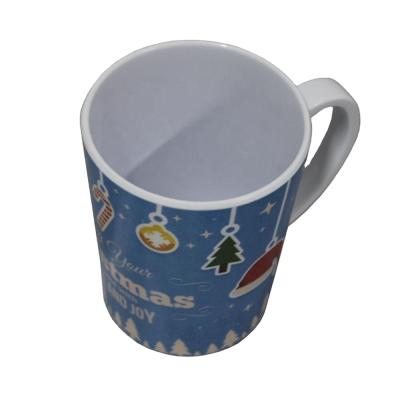 China High Quality Printing Merry Christmas Decal Melamine Handle 310ML Milk Mugs Mugs MC01 for sale