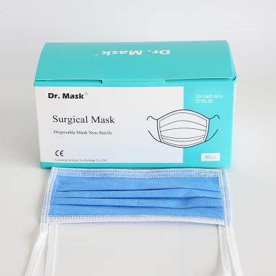 China Adult EN14683 TYPE IIR Disposable Medical Surgical Face Mask Tie Mask for sale