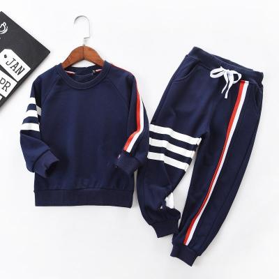 China Custom made casual sweat suits toddler boys pullover sweatsuit kids jogger suits boys high quality tracksuit for sale