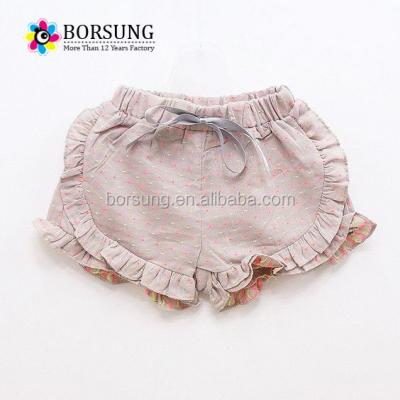 China Wholesale High Quality Cotton Baby Shorts 100% Anti-pilling Ruffle Beautiful Gilrs Shorts for sale