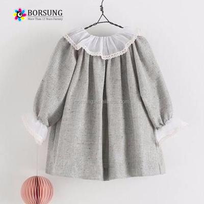 China 2017 new autumn fashion breathable girls tops white flare sleeve blouse lace ruffle o neck kids clothes for sale