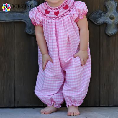 China 2018 New Design Baby Clothes Plaid Print Summer Sleeveless Cute Breathable Cotton Newborn Baby Romper for sale