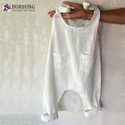 China Canvas Baby Onesie 100% Canvas / Cotton Blends Newborn Baby Clothes Plain White Baby Romper for sale