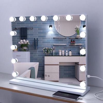 China High Quality Large Vanity Hollywood Lighted Luxury Led Mirror With Bulb Lights for sale