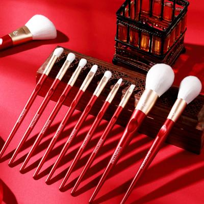 China Angular Blush Wholesale Professional Portable Makeup Brush Set Eyeshadow Brush Wooden Handle With Storage Box for sale