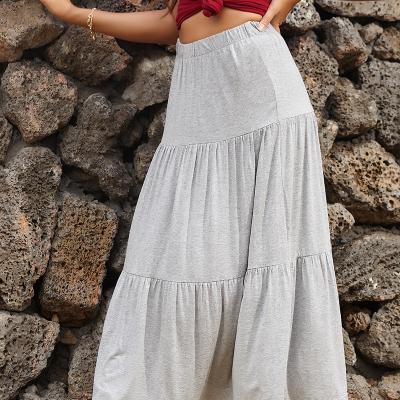 China Breathable Brand New Elegant Irregular Skirts Straps Flare Long Skirt High Slit With Low Price for sale