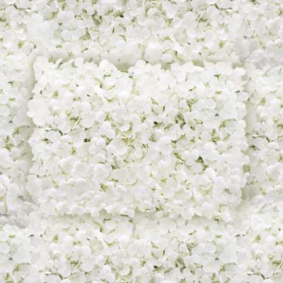 China Artificial Flower For Wall Decoration Panel Backdrop 3D Romantic Silk Rose Hydrangea Floral Photography Background For Wedding C020 for sale