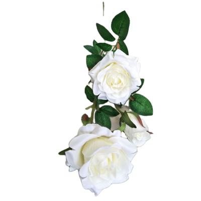 China Beautiful Hot Selling Bouquet Colorful Small 3 Rose Camellia Flowers For Decorations L-the Simulation Artificial Flower Head Artificial for sale