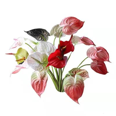 China Designs hot selling L-The real touch 3d anthurium printing 67cm artificial anthurium for sale