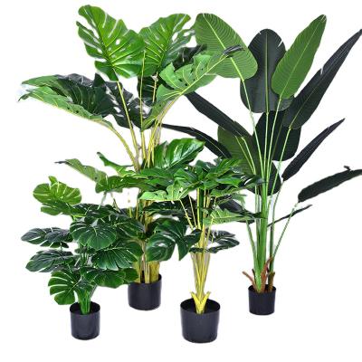 China Large Faux Home Decoration L-Indoor Bonsai Decoration Artificial Potted Plants Wholesale Artificial Tree for sale