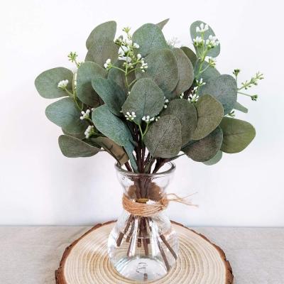 China Eco-Friendly Artificial Greenery Stems Silk Eucalyptus Trees For Flower Arrangement Holiday Centerpiece Decor for sale