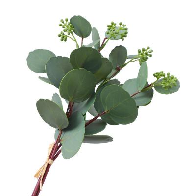 China Cheap Artificial Plants Eucalyptus Leaf Flower For Holiday Greens Christmas Greenery Home Decor Wedding Eucalyptus M010 for sale