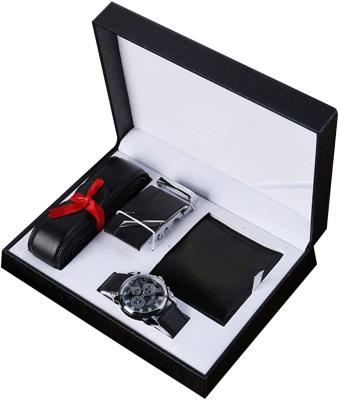 China Set of Anti-theft Men's Wallet, Belt and Wallet Watch Gift Set for Friend Valentine's Day Birthday with Box for sale