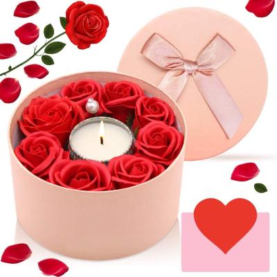 China Artificial Handmade Rose Soap Flower Rose With Rose Box For Birthday Confession Valentines Day C065 for sale