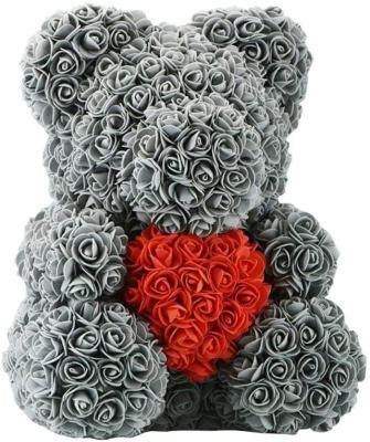 China Eco-friendly Rose Bear Toy Birthday Gift Wedding Anniversary Mounted Bear Box for sale