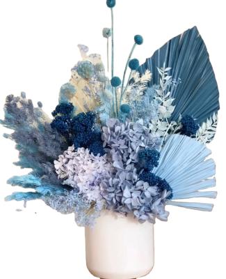 China Beautiful Colorful Pampas Grass Spear Fans L-palm Boho Wedding Home Decor Palm Bouquet Bridal Fluffy Flower Floating for sale