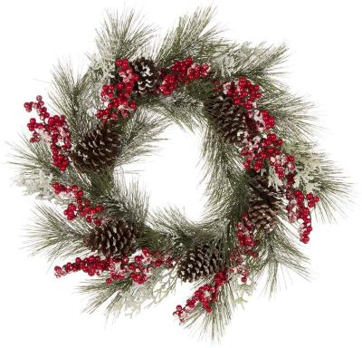 China 60.96cm eco-friendly artificial garland, suitable for summer/autumn Christmas celebrations main entrance wall party decoration for sale