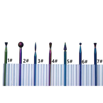 China Convenient Rainbow Color Diamond Nail Drill Bit for sale