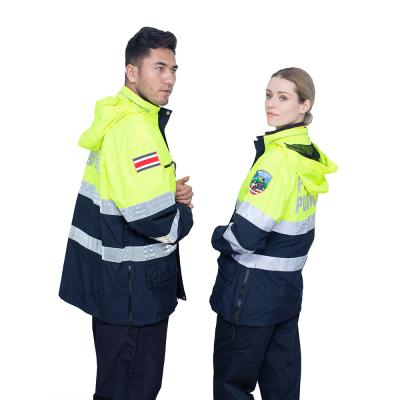 China Water render hi force jacket traffic resistant reflective uniform inner mesh safety jackets police reflective mens clothing for sale