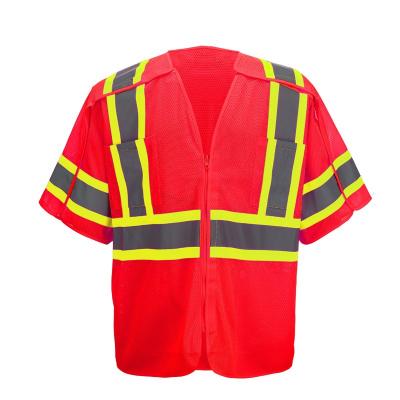 China High Quality Anti Shrink Reflective Uniform Shirts Yellow Shirt For Men Reflective With Reflective Tape for sale