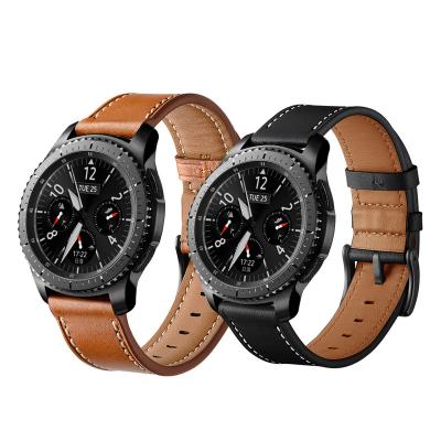 China Fashion. Sports Manufacturer Wholesale Replacement Leather Watch Band Chinese Handmade Genuine Leather Watch Band Samsung Galaxy Watch Band for sale