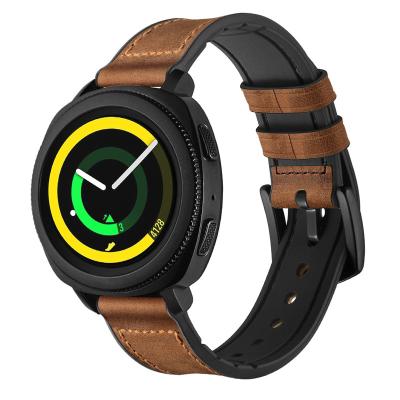 China Fashion. 2022 New Design Sport Silicone Leather Strap 20mm Watch Bands Smart Luxury Smart Watch Band For Samsung for sale